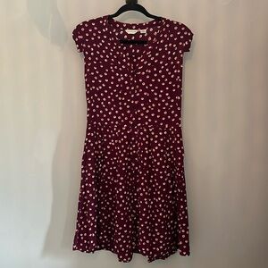 Anthropologie Button Front Dress L